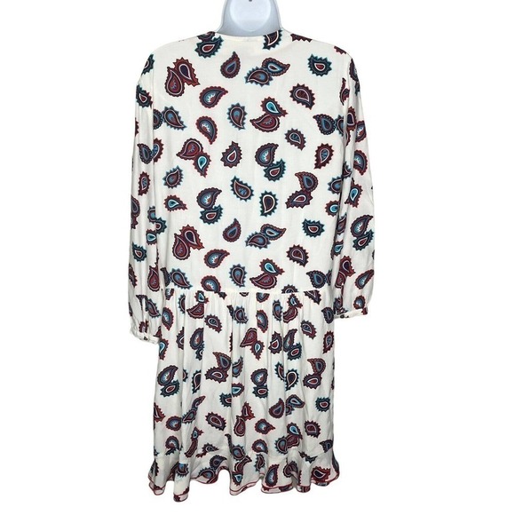 Tommy Hilfiger Ruth Paisley Print Dress 6 Shift Drop Waist Ruffle Hem Boho - Picture 5 of 8